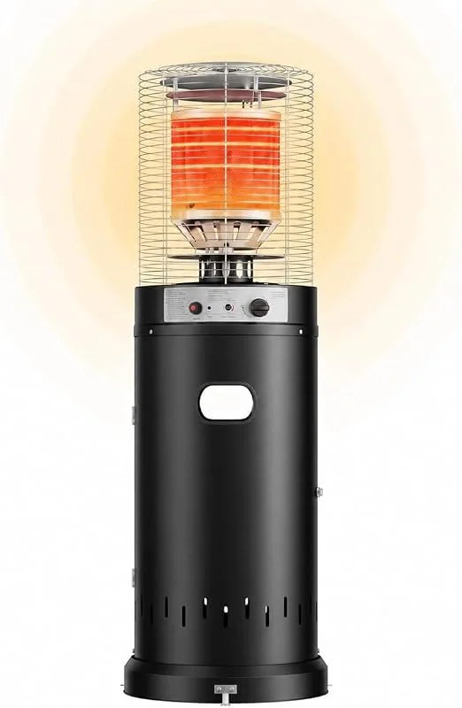 Terrassenheizer, 13kW Rauchfreie Outdoor Heizstrahler Gas & Feuerrohr — Heizung Warmepumpe