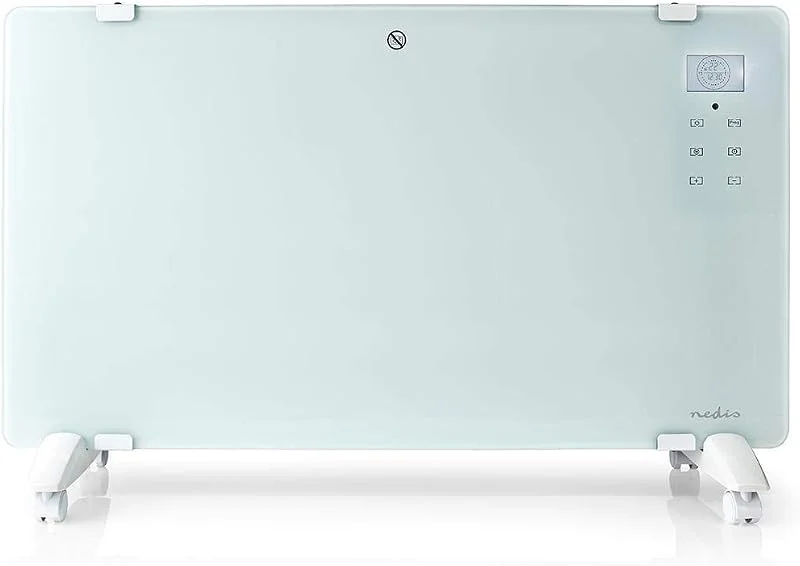 SmartLife Konvektionsheizgeräte - Wi-Fi - geeignet für Badezimmer - Glasverkleidung - 2000 W - 2 Wärmeeinstellungen - LED - 15-35 °C - Verstellbares Thermostat - Weiss — Heizung Warmepumpe
