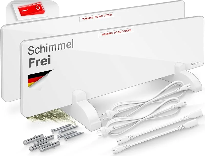 KESSER® Schimmel Infrarotheizung Schimmelentferner 50W Wandheizer 2er Set — Heizung Warmepumpe
