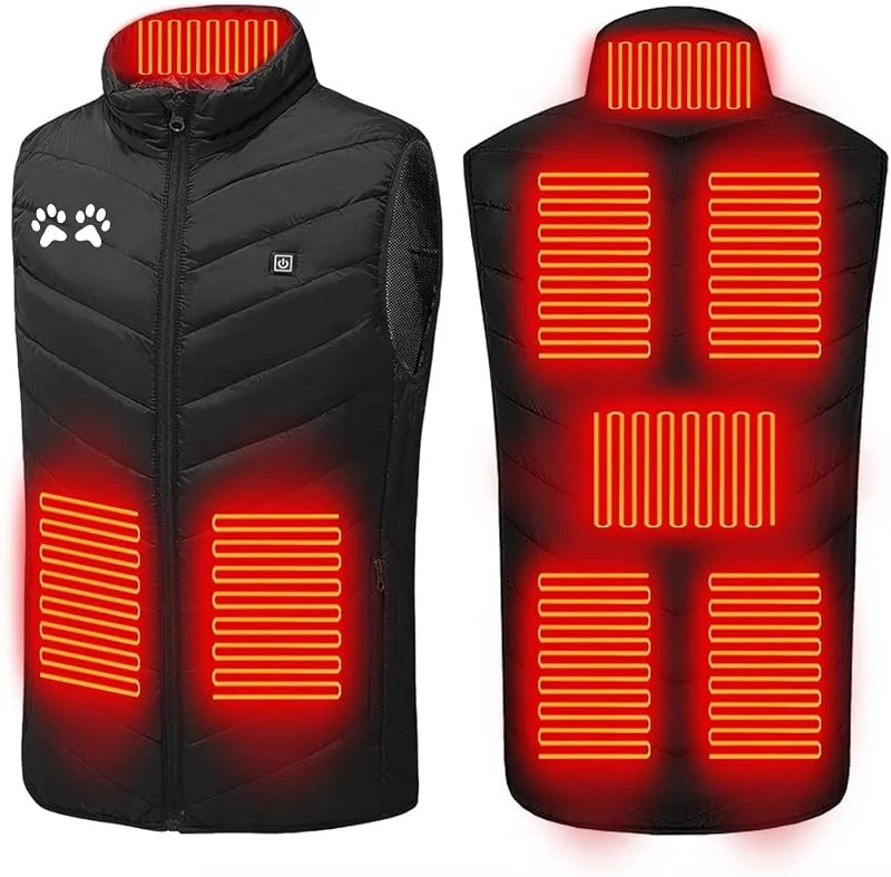 Beheizte Weste Herren Damen Heizweste Weste USB Lade Beheizbare Herren Damen W rmeweste Unisex Beheizten Weste Wiederaufladbare mit 8 Heizzone und 3 Stufen Temperatu mit Outdoor Wandern — Heizkleidung
