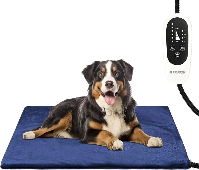 Haustier Heizdecke für Hund, Katze Heizkissen mit Timing & Temperatur Einstellbar Heizmatte für Neugeborene Klein Katze und Hund 45 * 70cm — Heizung Warmepumpe