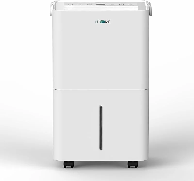 Uhome Luftentfeuchter elektrisch 12L in 24h, Raumentfeuchter für 54m³, 18m², entfeuchter mit Autoabschaltung, Feuchtigkeitssensor, Wäschemodus, Aktivkohlefilter, Ablaufschlauch (12L Luftentfeuchter) — Luftbefeuchter