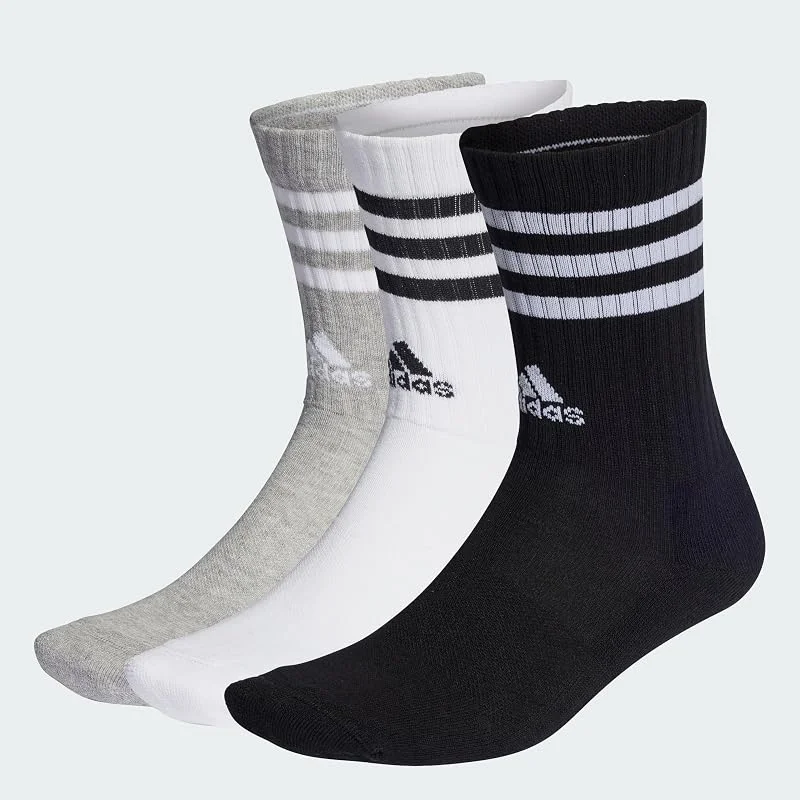adidas Unisex 3-Stripes Cushioned Crew Socks 3 Pairs — Heizkleidung