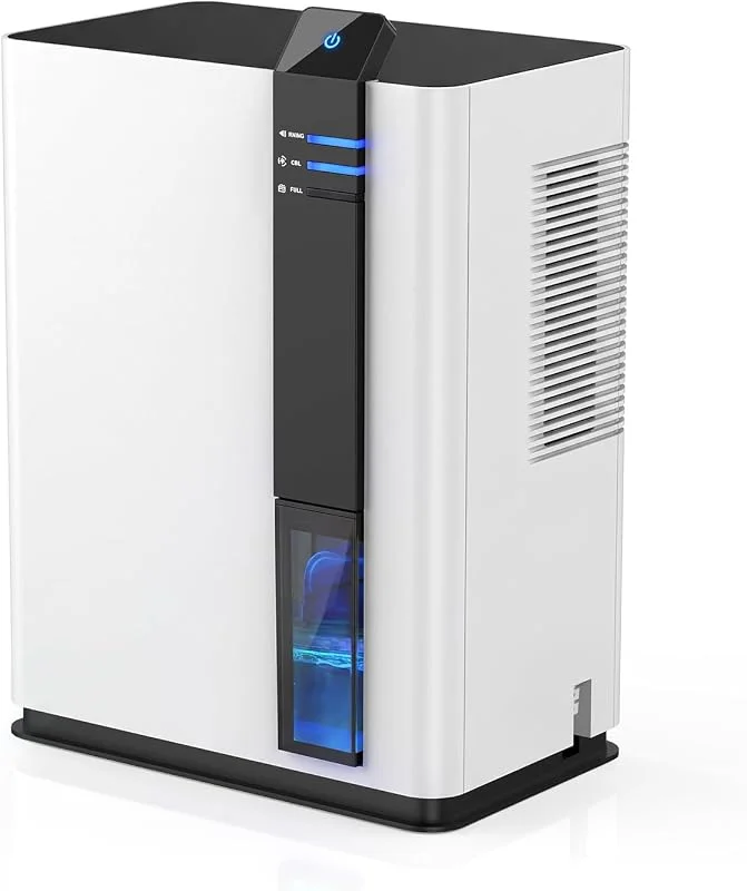 H2 Luftentfeuchter Klein mit 3L Tank, 1L, Tag Entfeuchter Elektrisch mit Automatischer Abschaltung, 38 dB Leiser Luftentfeuchter für Schlafzimmer, Bad, Schrank und Wäsche, 60W — Luftbefeuchter