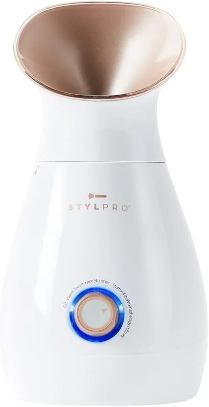 STYLPRO 4-in-1-Dampfer: Gesichtsdampfer, Aromatherapie-Diffusor, Luftbefeuchter und Handtuchwärmer - Ionischer Gesichtsnebel für Tiefenreinigung, luxuriöses Home Spa, entstaut Poren