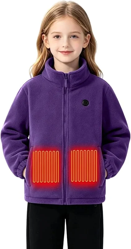 Teddy Fleece Beheizte Jacke Kinder Schnelle Erwärmung Heizjacke Wärmejacke — Heizkleidung