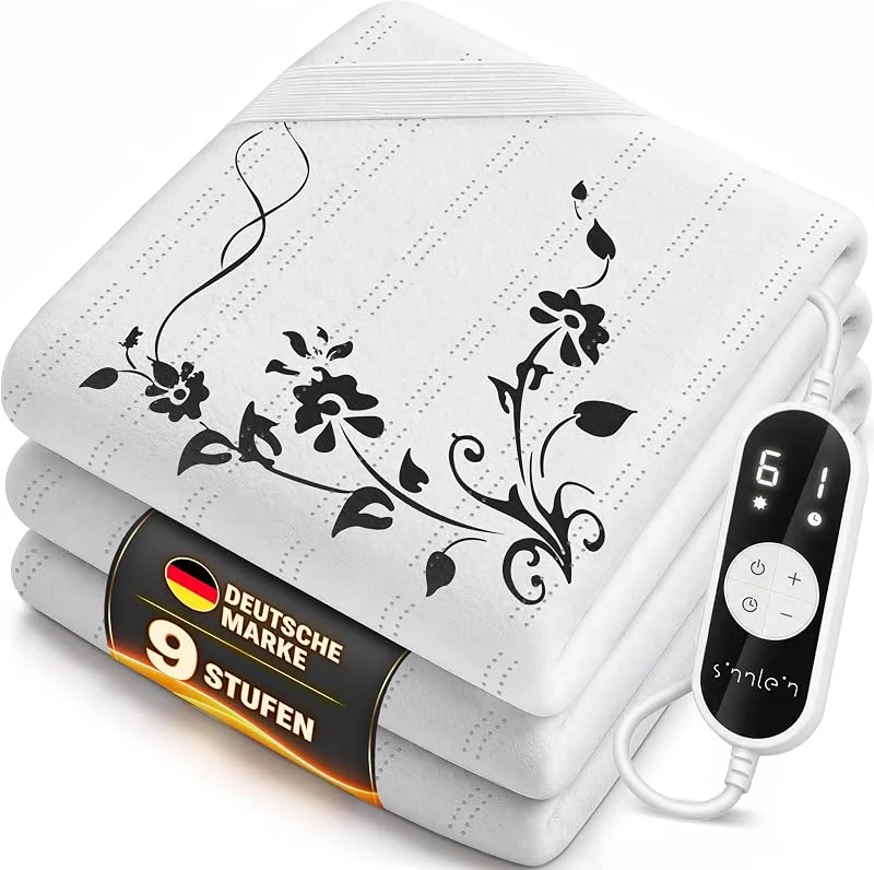 sinnlein® Wärmeunterbett 150x80cm mit Abschaltautomatik & 3 Heizstufen — Heizung Warmepumpe