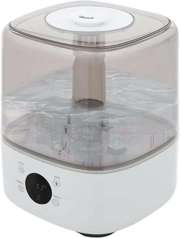 Top Füll Luftbefeuchter für Schlafzimmer, 5L Weiß Fernsteuerungs Luftbefeuchter Justierbarer Nebelvolumen Top Füll Luftbefeuchter 20 * 20 * 27cm ultra leiser intelligenter Luftbefeuchter für Zuhause