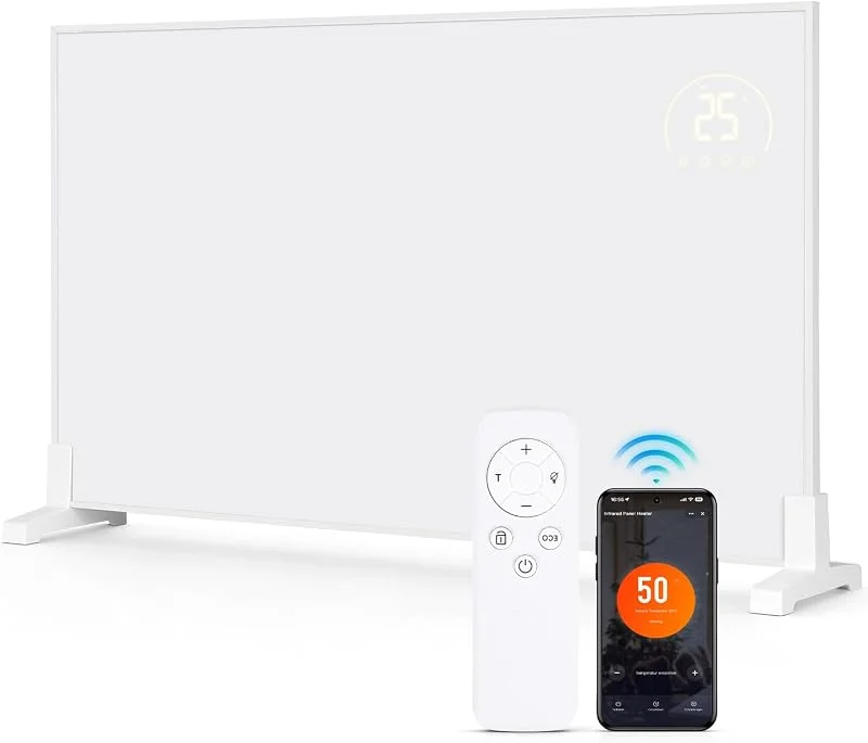 Infrarotheizung 500W, Wand- & Standmontage, mit App & Fernbedienung — Heizung Warmepumpe