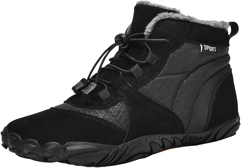 Barfußschuhe Damen Winter Wasserdicht Gefüttert Traillaufschuhe Wärme Turnschuhe Leicht Wanderstiefel Für Sport Hiking Trekking Schneestiefel Barefoot Lederschuhe Elegant Wanderschuhe Unisex Sneaker — Heizkleidung