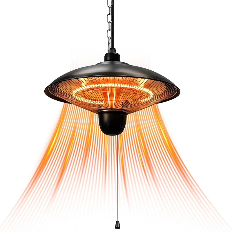 Daromigo 1800 W Heizstrahler Outdoor, hängend, für Terrasse, 3 Heizstufen — Heizung Warmepumpe