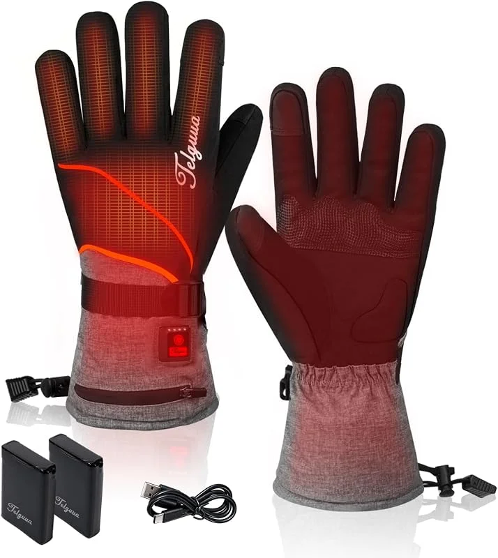 Telguua Beheizbare Handschuhe für Damen Herren mit Akku Heizhandschuhe — Heizkleidung