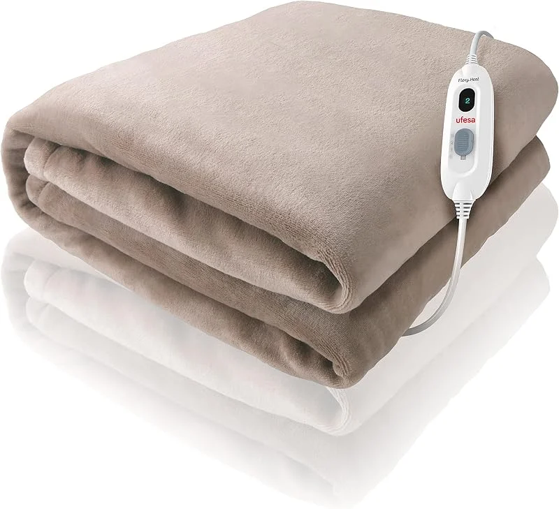 Ufesa Softy Plus Elektrische Wärmedecke, 180 x 140 cm, 120 W, Ultraweich, 3 Temperaturstufen, automatische Abschaltung, waschbar — Heizung Warmepumpe