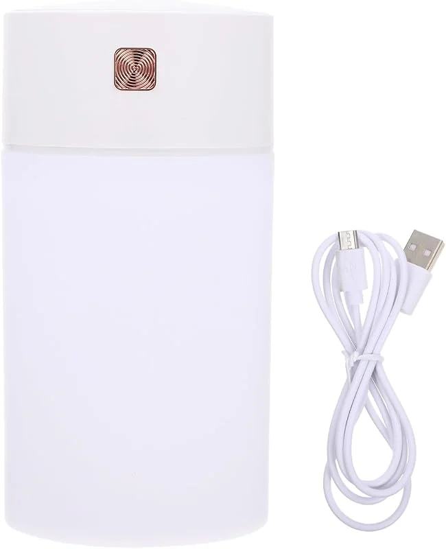 FOMIYES USB Luftbefeuchter mit 300ml Tank Schall Raumluftbefeuchter mit Aromatherapie und Automatischer Abschaltung für Auto und Schreibtisch