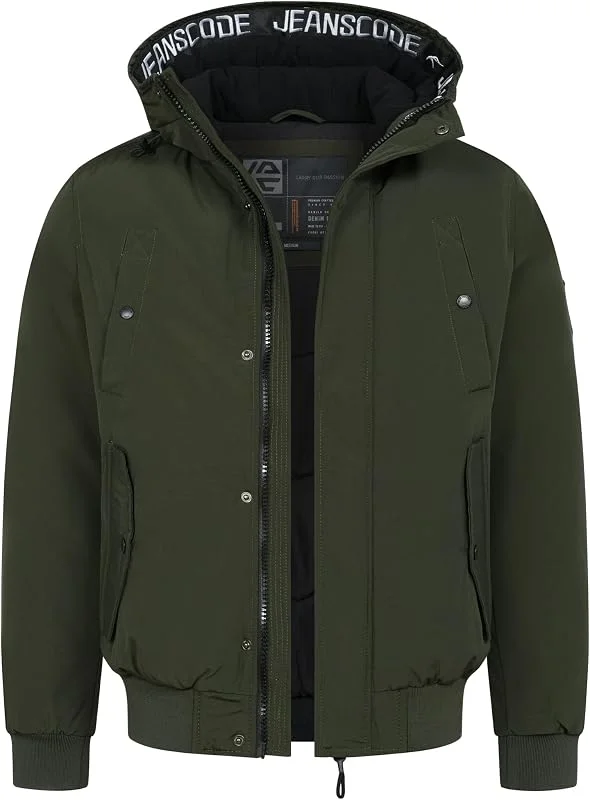 Indicode Herren Albany Winterjacke Steppjacke in Daunen-Optik mit Kapuze — Heizkleidung