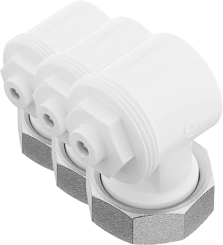 Oventrop Winkeladapter für Ventil-HK, 1 Stück, weiß, 1011450 (Packung mit 3) — Heizung Warmepumpe