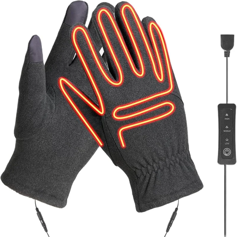 Winterheizung – Premium USB-Heizgeräte mit Touchscreen-Funktion, drei Temperatureinstellungen, Skifahren, Radfahren, Fahren Wandern Angeln Outdoor — Heizkleidung