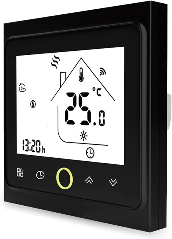 MOES Smart Thermostat WLAN Temperaturregler Smart Life, Tuya APP Fernbedienung für elektrische Heizung，Kompatibel mit Alexa Google Home 16A(Schwarz) — Heizung Warmepumpe