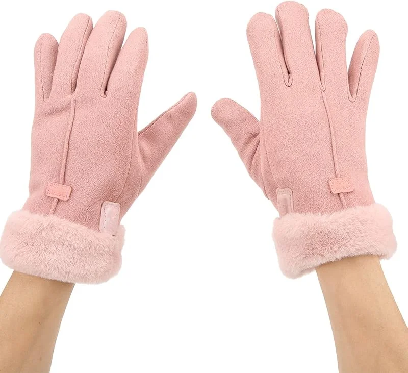 Beheizte Handschuhe für Damen, rosa, USB-Heizhandschuhe, Handwärmer, Touchscreen-Design, einstellbare Temperatur, beheizte Fahrradhandschuhe für Damen, Skifahren, Wandern, Reiten — Heizkleidung