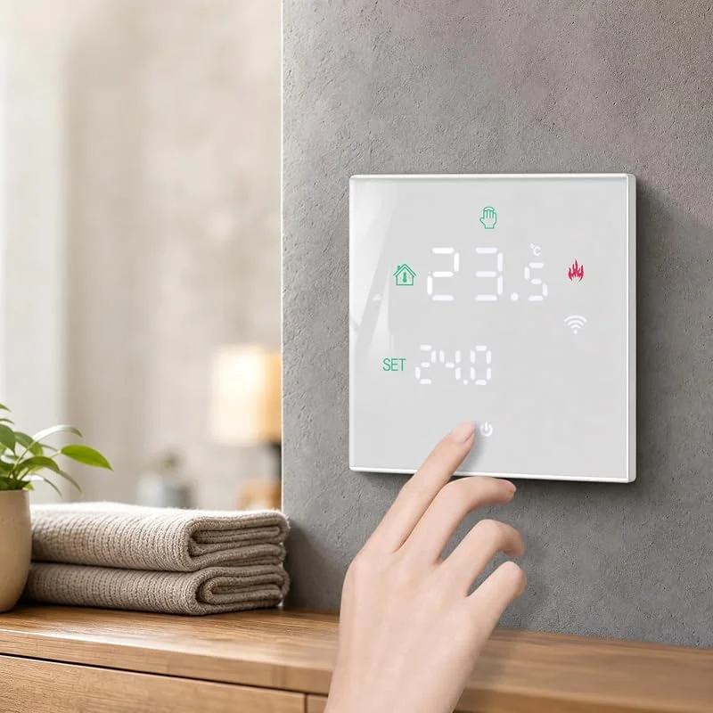 Decdeal WLAN Thermostat 16A 230V Wochenprogramm 2er Pack für Zuhause — Heizung Warmepumpe