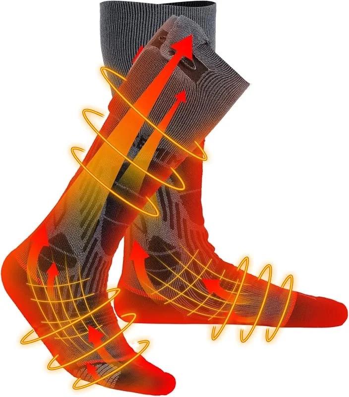 KEMIMOTO Beheizbare Socken mit App, 5000-mAh-Akku, 3 Heizstufen — Heizkleidung