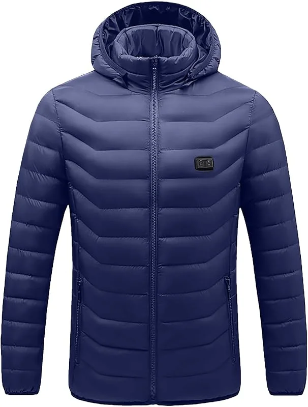 KQIVAM Beheizbare Jacke Herren Damen Heizjacke 11, 17-Zonen Beheizbare Jacke mit kapuze, Warme Pufferjacke, Beheizte Jacke Heizjacke Beheizte Weste Winterjacke für Outdoor Wandern Jagd Motorrad Camping — Heizkleidung