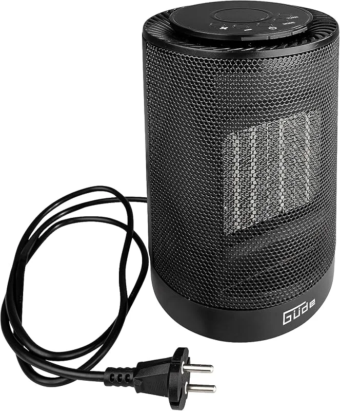 Güde Keramik Heizlüfter GKH 1200 DT (1200 W, 2 Heizstufen, 15 m³ max. Raumheizverm., PTC-Keramik Heizelement, Oszillation, Timerfktn., LED-Display, Überhitzungs- & Kippschutz) — Heizung Warmepumpe