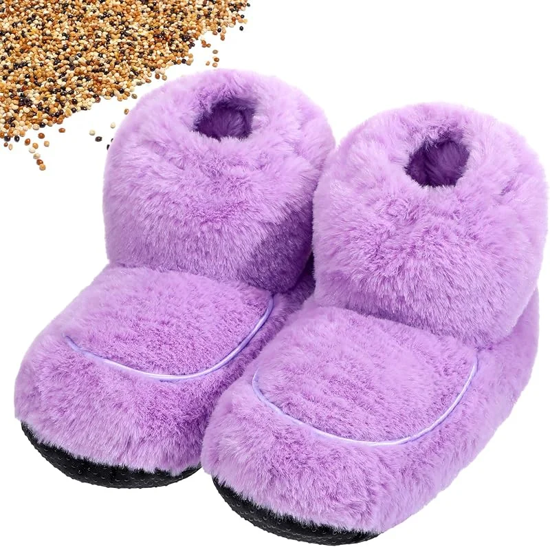 Cozypower Mikrowellengeeignete Hausschuhe für Damen und Herren, beheizbare Stiefeletten, wärmende Hausschuhe, beheizbare Wellness-Stiefel mit feuchter Wärmetherapie, bequeme Füße, warm für — Heizkleidung