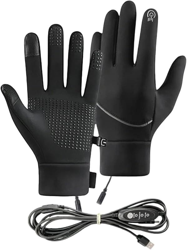 Heizhandschuhe für den Winter Winddichte USB-Heizfäustlinge mit — Heizkleidung