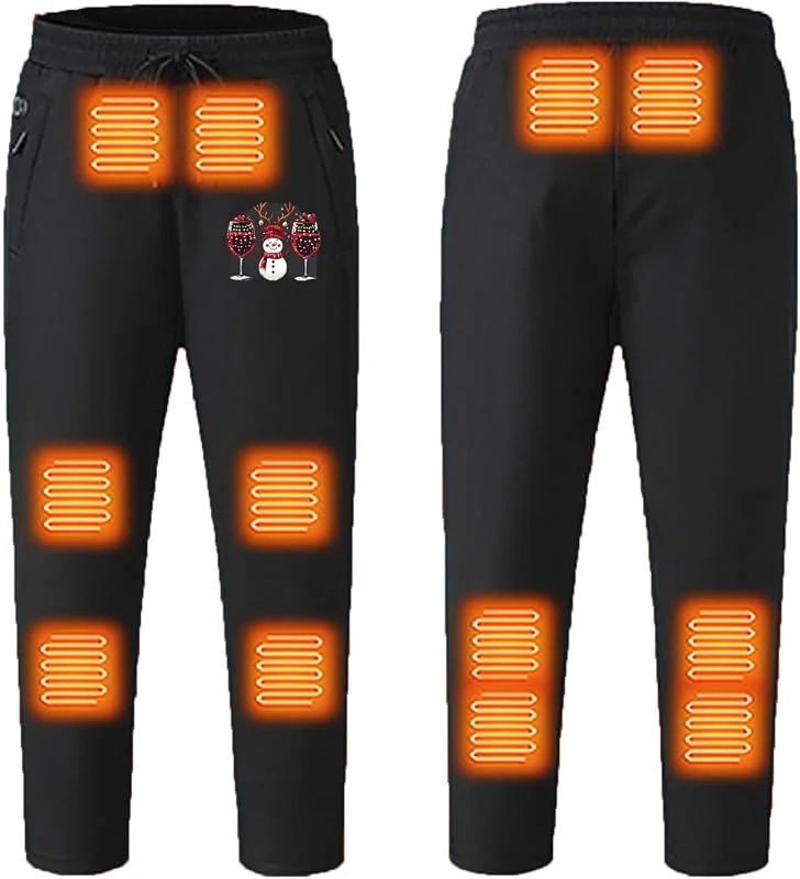 Beheizbare Hose Herren, Heizhosen für Herren Damen mit 3 Stufen Temperatu, USB Elektrische Heizhose Wasserdicht Winddicht Beheizte Hosen Winter Wärmende Outdoorhose Arbeit Hosen für Camping-Skiangeln — Heizkleidung