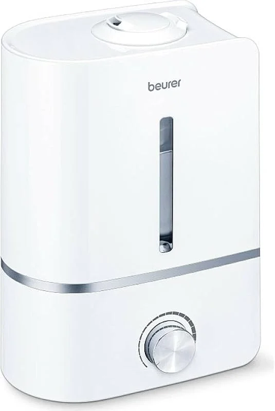 Beurer LB 45 Luftbefeuchter mit Ultraschall-Verneblung zur Raumluftbefeuchtung, mit Aromafunktion, für Räume bis 30m², leise, Weiss, Opulenter Garten, Blau