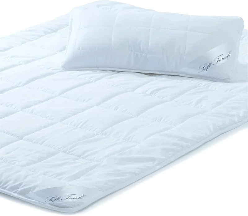 aqua-textil Soft Touch Bettdecke Sommerdecke 150 x 220 cm Set inkl 1x Kopfkissen 40 x 80 cm Steppdecke Sommer Decke Oeko-TEX — Heizung Warmepumpe