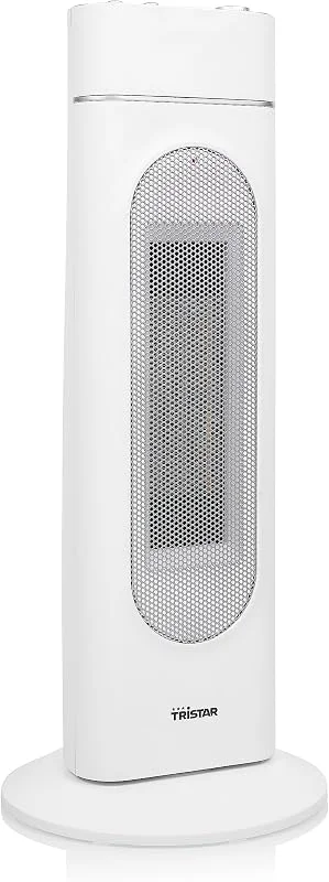 Tristar Keramik-Turmheizkörper KA-5088 – 2-in-1 Ventilatorfunktion Für Räume bis 20 m² 2000 W Mit Thermostat, Weiß — Heizung Warmepumpe