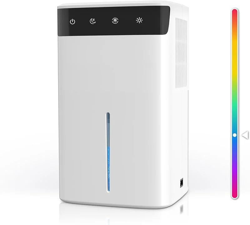 Luftentfeuchter Elektrisch 2, 6L, Leiser Raumentfeuchter für Keller, Bad & Schlafzimmer bis 32m², mit RGB Licht, Auto Abschaltung & Schlafmodus, Energiesparender Entfeuchter — Luftbefeuchter