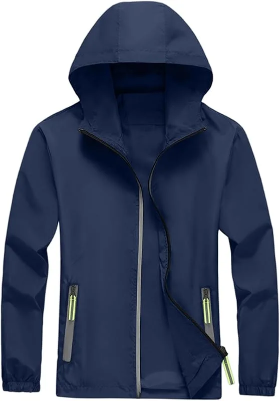 Regenjacke Herren Wasserdicht Atmungsaktiv Leicht Regenmantel Outdoor — Heizkleidung