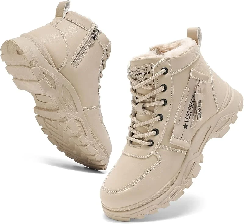 Damen Winterstiefel Warm Gefütterte Winterschuhe Freizeitschuhe — Heizkleidung