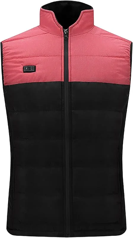 KQIVAM Beheizbare Weste fur Herren Damen, 9 Zonen und USB Elektrische Beheizbare Warme Dicke Winterjacke, Beheizte Weich Bequem Weste, Winddichte Beheizte Jacke Heizjacke Weich Bequem — Heizkleidung