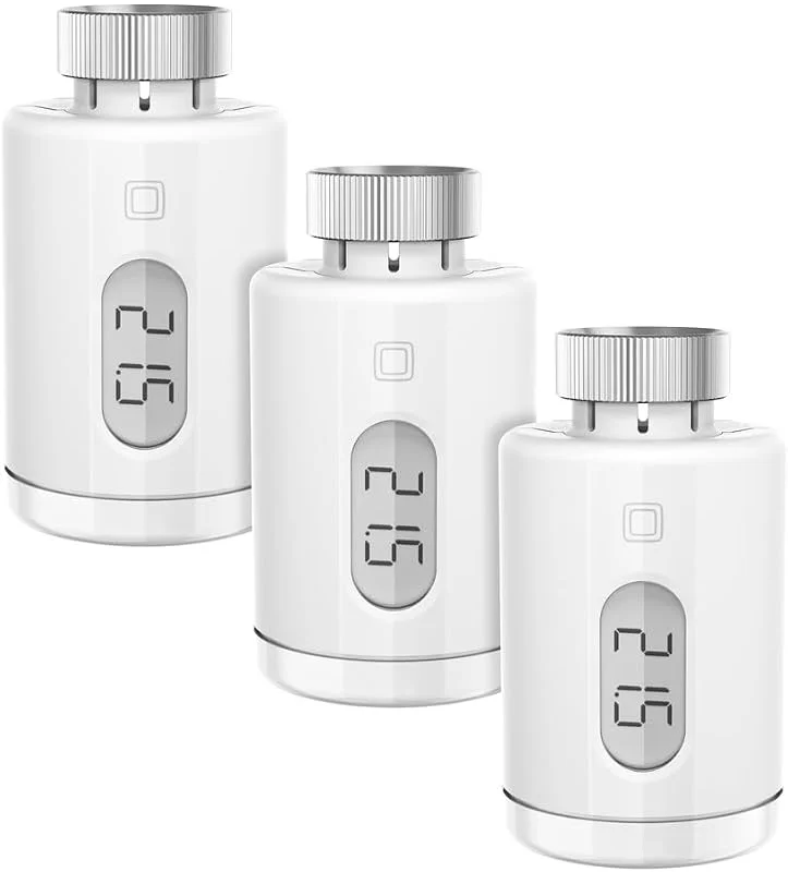 Homematic IP 3er Set Smart Home Heizkörperthermostat – Pure, digitaler Thermostat Heizung, Steuerung per App, Alexa, Google Assistant, einfache Installation, Energie sparen, 161046A0 — Heizung Warmepumpe