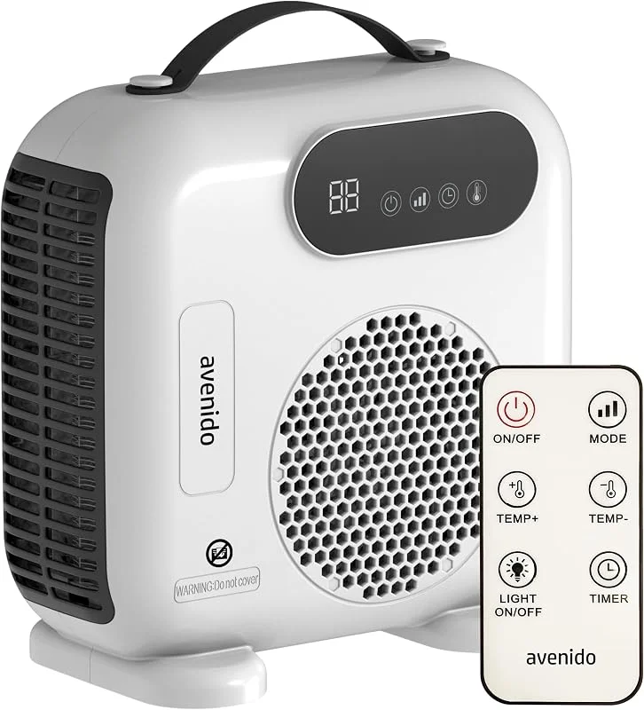 Heizlüfter 2000 W, Elektroheizung mit 2 Heizstufen AV7757 — Heizung Warmepumpe