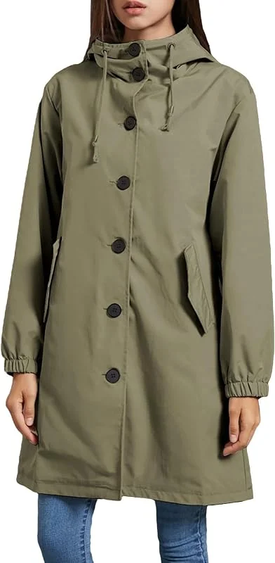 FUPODD Regenjacke Damen Wasserdicht Atmungsaktiv Übergangsjacke Mit Kapuze Regenmantel Fahrrad Trenchcoat Sport Windbreaker Jacke Leicht Outdoorjacke Reisen Softshelljacke Frauen Treking Wanderjacke — Heizkleidung