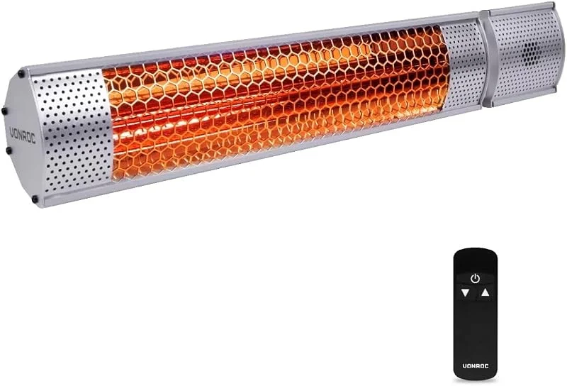 Vonroc Infrarot Heizstrahler Terrasse elektrisch 2000W - Terrassenstrahler — Heizung Warmepumpe