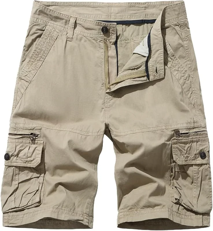 Herren-Shorts Mit 6 Taschen Einfrabige Cargoshorts VintAG1e Bermuda Kurz Laufshorts Sommerhose Locker Sommer Kurze Sporthose Atmungsaktiv Jogginghose Kordelzug CamouflAG1e Kurze Hose — Heizkleidung