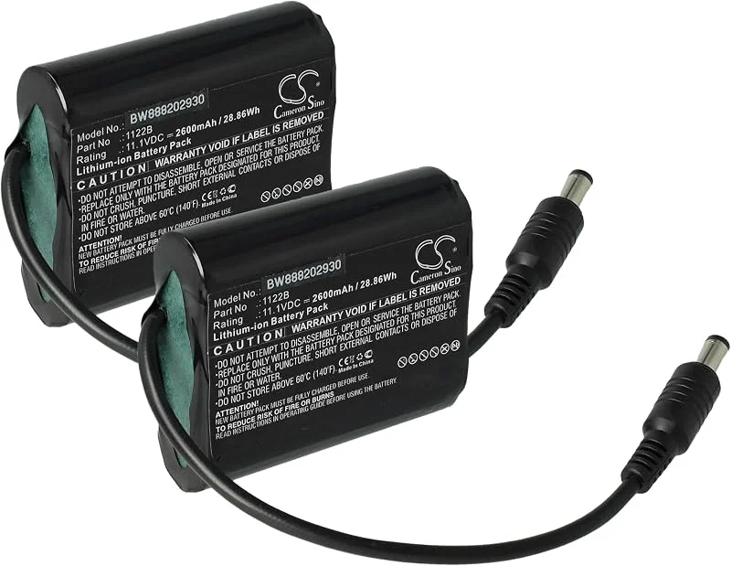 vhbw 2X Akku Ersatz für Venture Heat 1122B für beheizbare Handschuhe (2600 mAh, 11, 1 V, Li-Ion) — Heizkleidung