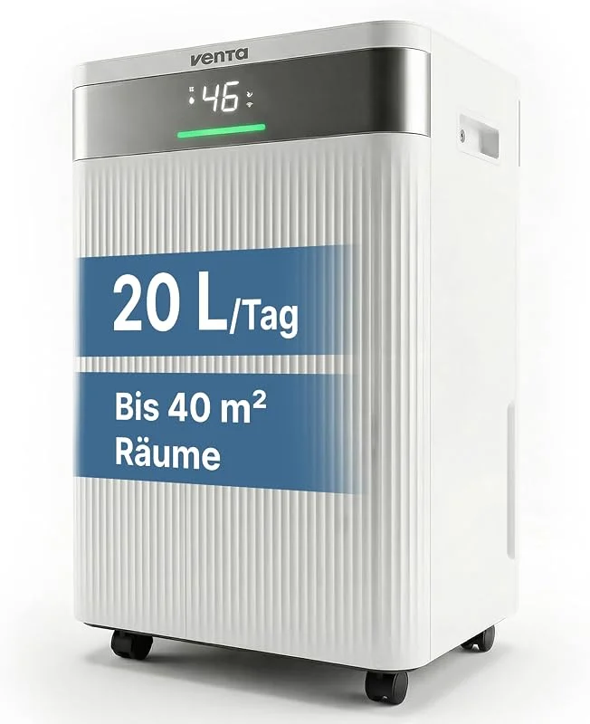 VENTA AD100 Luftentfeuchter elektrisch Raumentfeuchter 20L, Tag — Luftbefeuchter