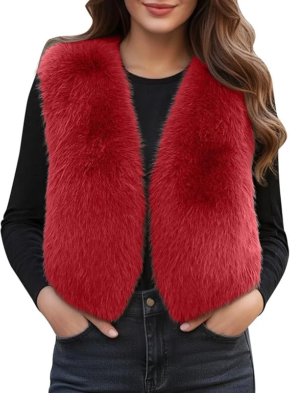 Generisch Warme Winterjacke mit dickem Fleecefutter Damen Weste Outdoor — Heizkleidung