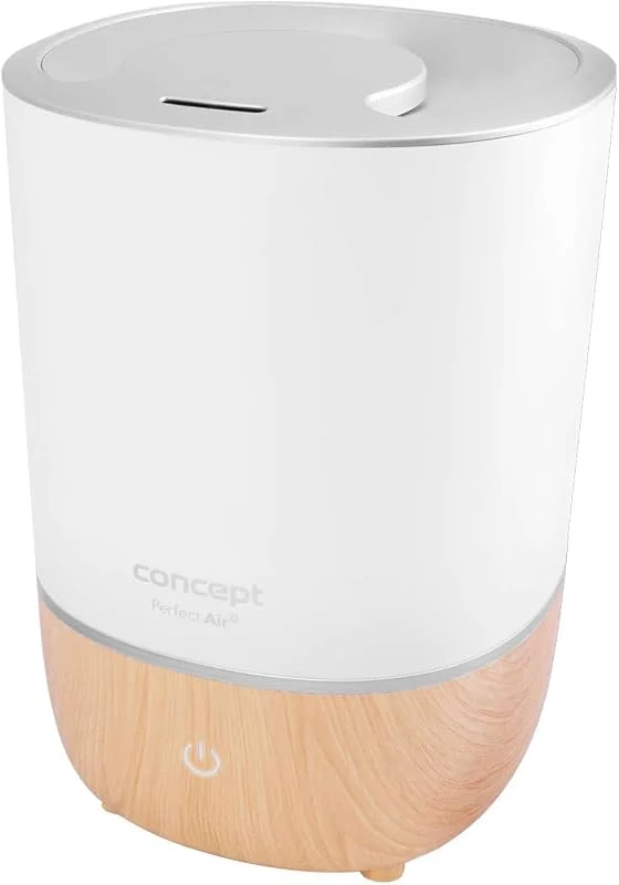 Concept Hausgeräte ZV1200 Perfect Air Luftbefeuchter Aromatherapie Diffusor 4 Liter 3 Stufen der Dampfintensität Geeignet für Räume bis 30 m2 (Weiß)