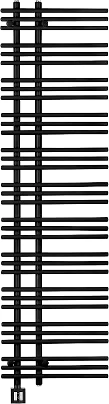 anapont elektrischer Designbadheizkörper - schwarz - Timer-Funktion - Handtuchheizkörper - Badheizung elektrisch - Elektrobadheizkörper - Made in Germany (KTX4, 1780h x 600b) — Heizung Warmepumpe