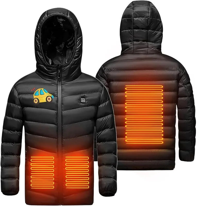 Beheizbare Jacke für Jungen Mädchen, Schnelle Erwärmung Heizjacke Kinder — Heizkleidung