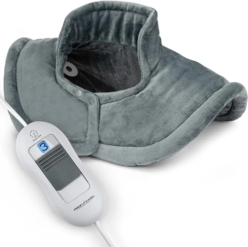ProfiCare® Heizkissen Nacken Schulter, Nackenheizkissen mit extra weicher Oberfläche aus Flauschfaser, Heizkissen für Rücken Schulter Nacken mit 3 Temperaturstufen, Optimale Passform, PC-SNH 3097 — Heizung Warmepumpe
