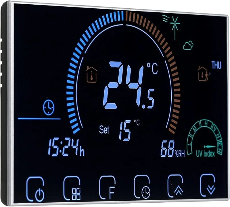 16A 95~240 V Elektrische Heizung Energiesparender Smart tat mit Touchscreen LCD Display Wöchentlich programmierbarer Raumtemperaturregler Heimwerkerprodukt — Heizung Warmepumpe